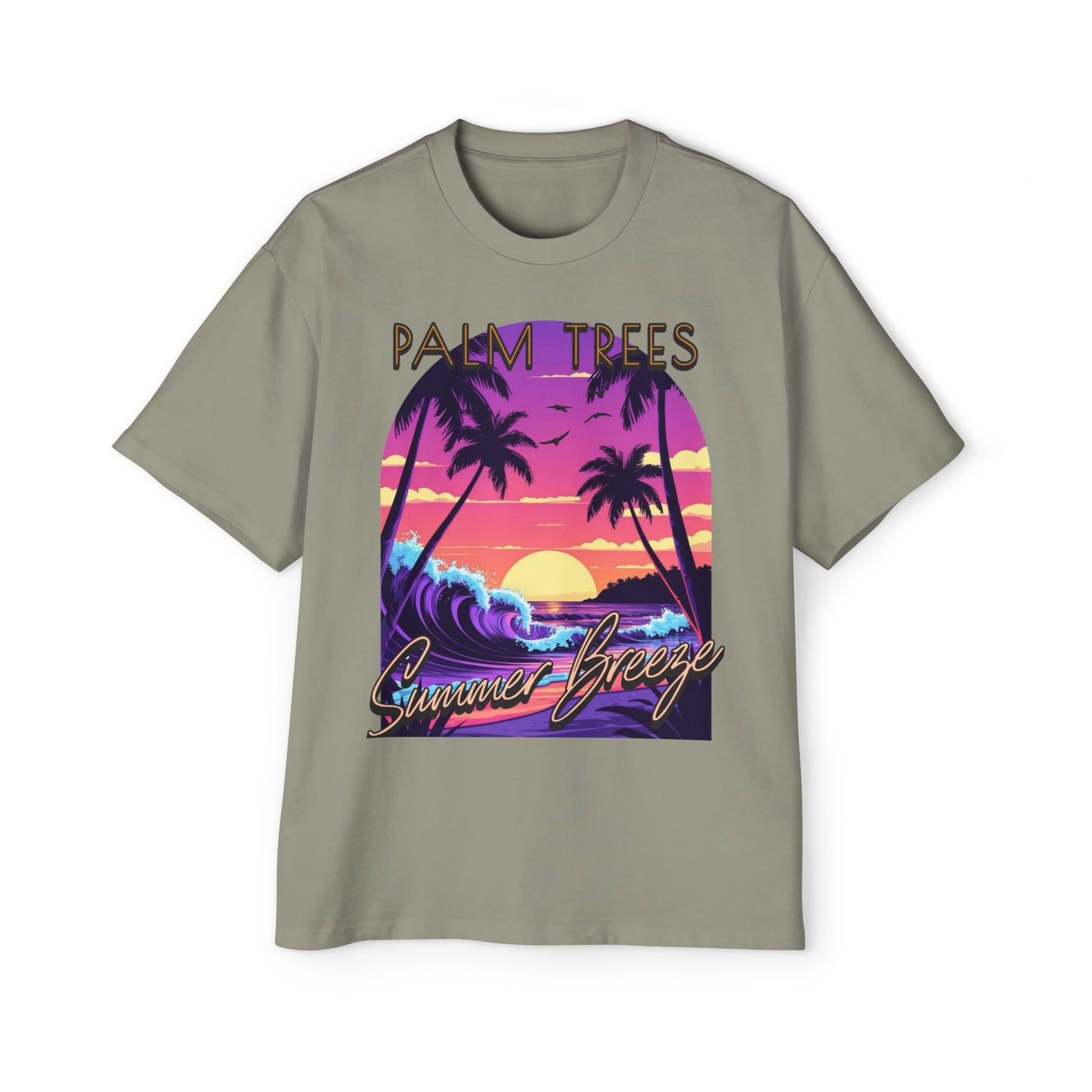 Palm Trees - Men's Graphic Oversized Tee