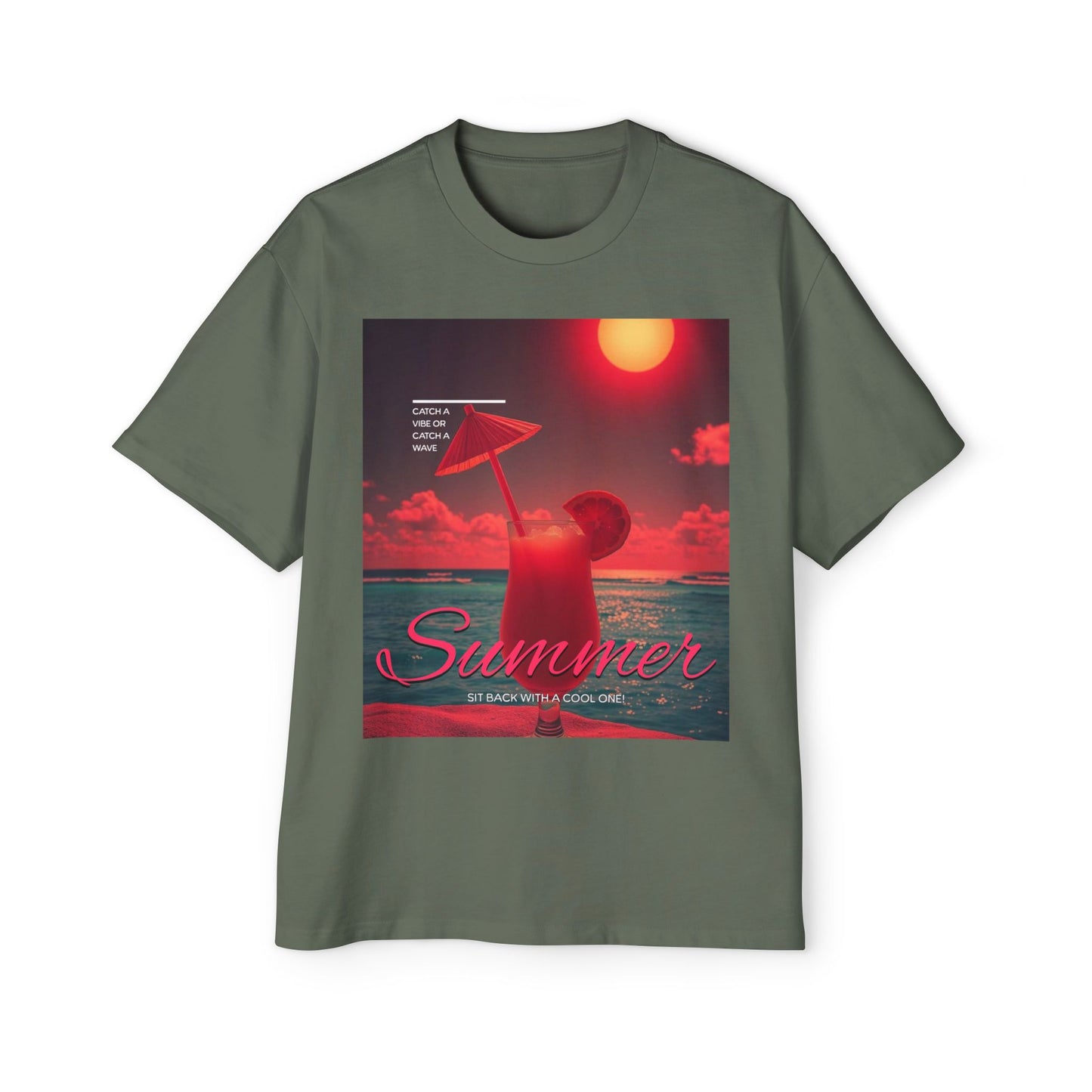 Summer Vibes - Men's Graphic Oversized Tee