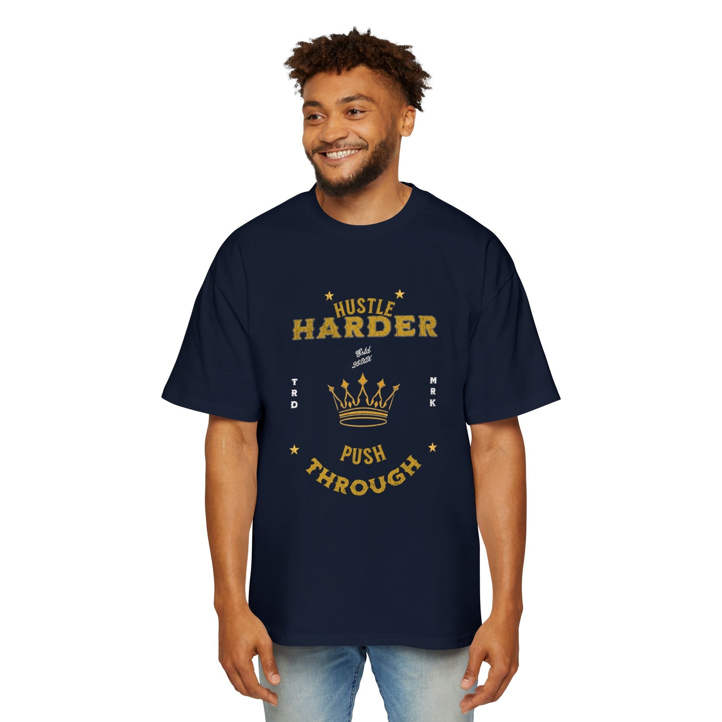 Hustle Harder - Men's Oversized Tee