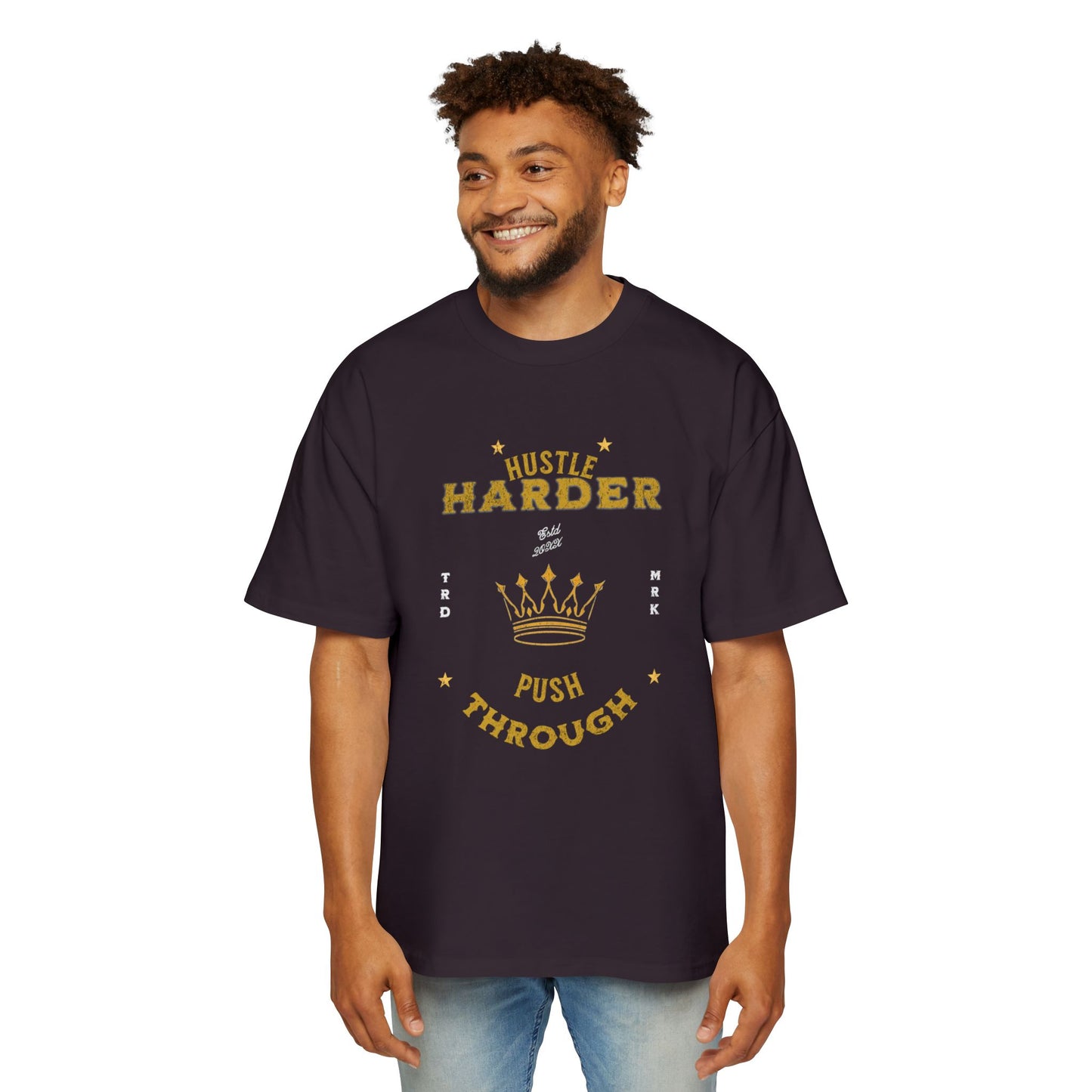 Hustle Harder - Men's Oversized Tee