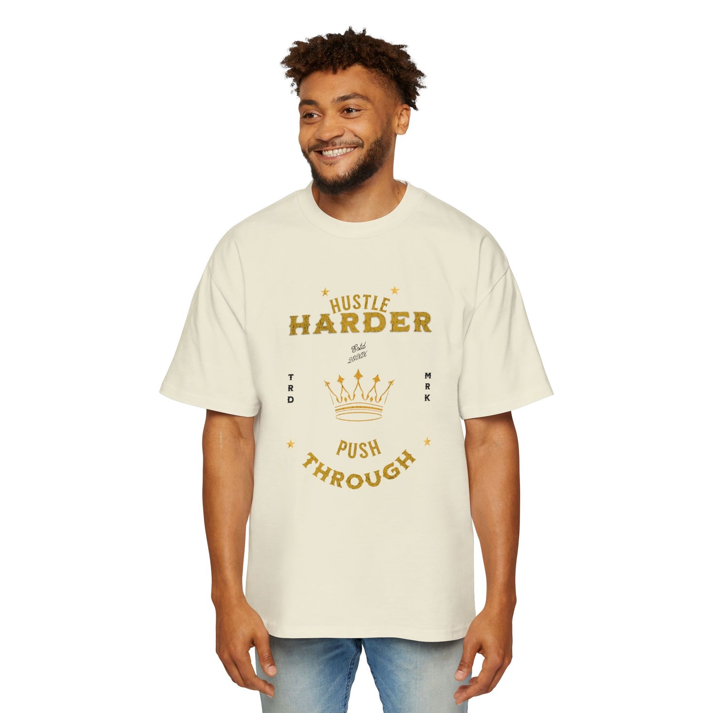 Hustle Harder - Men's Oversized Tee