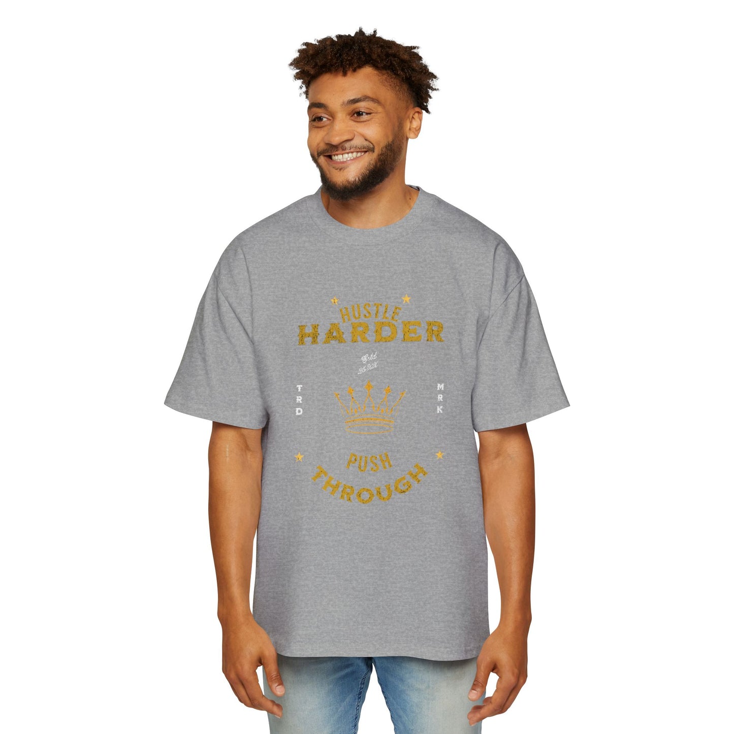 Hustle Harder - Men's Oversized Tee