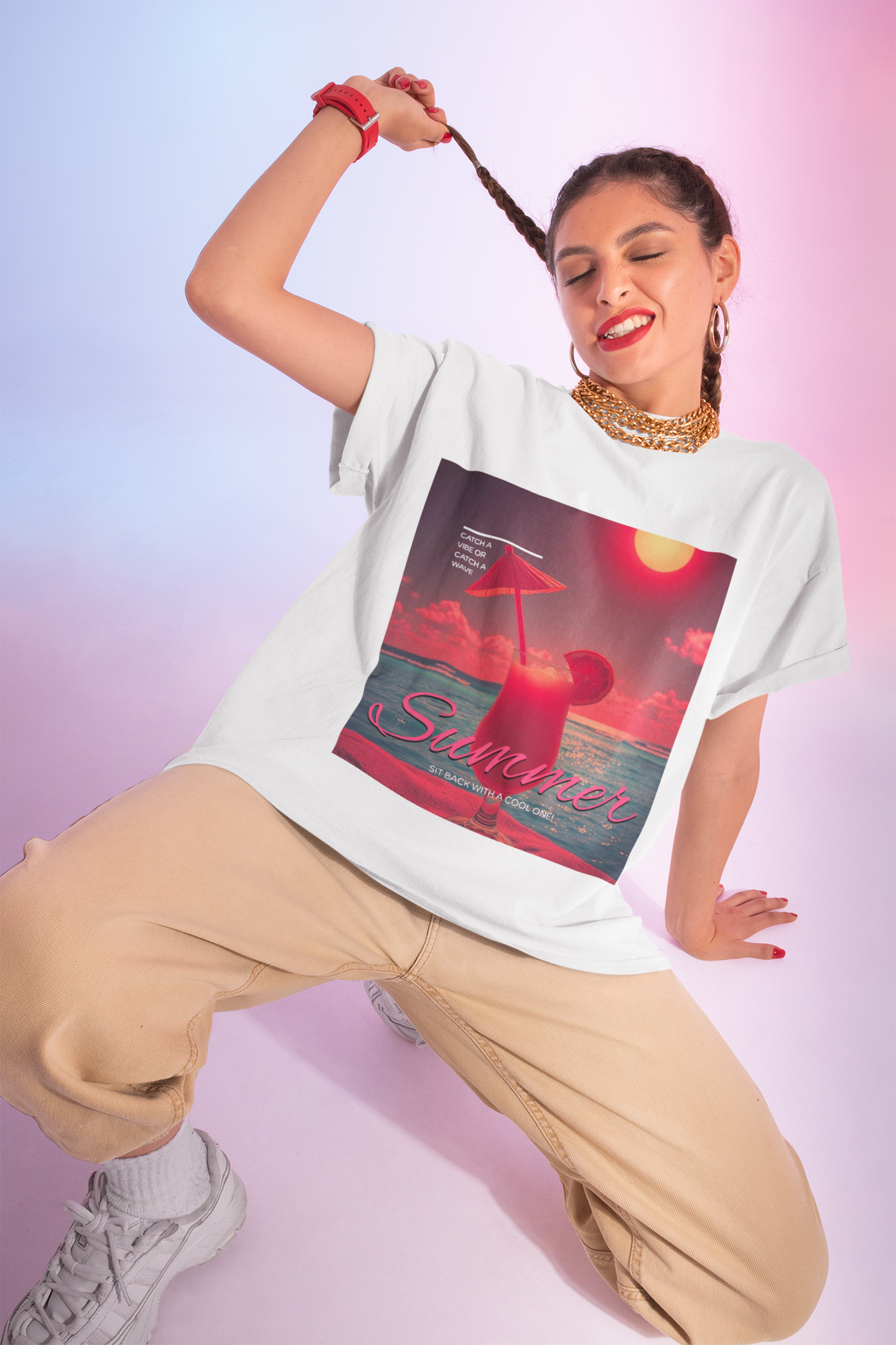 Summer Vibes - Women's Oversized Tee