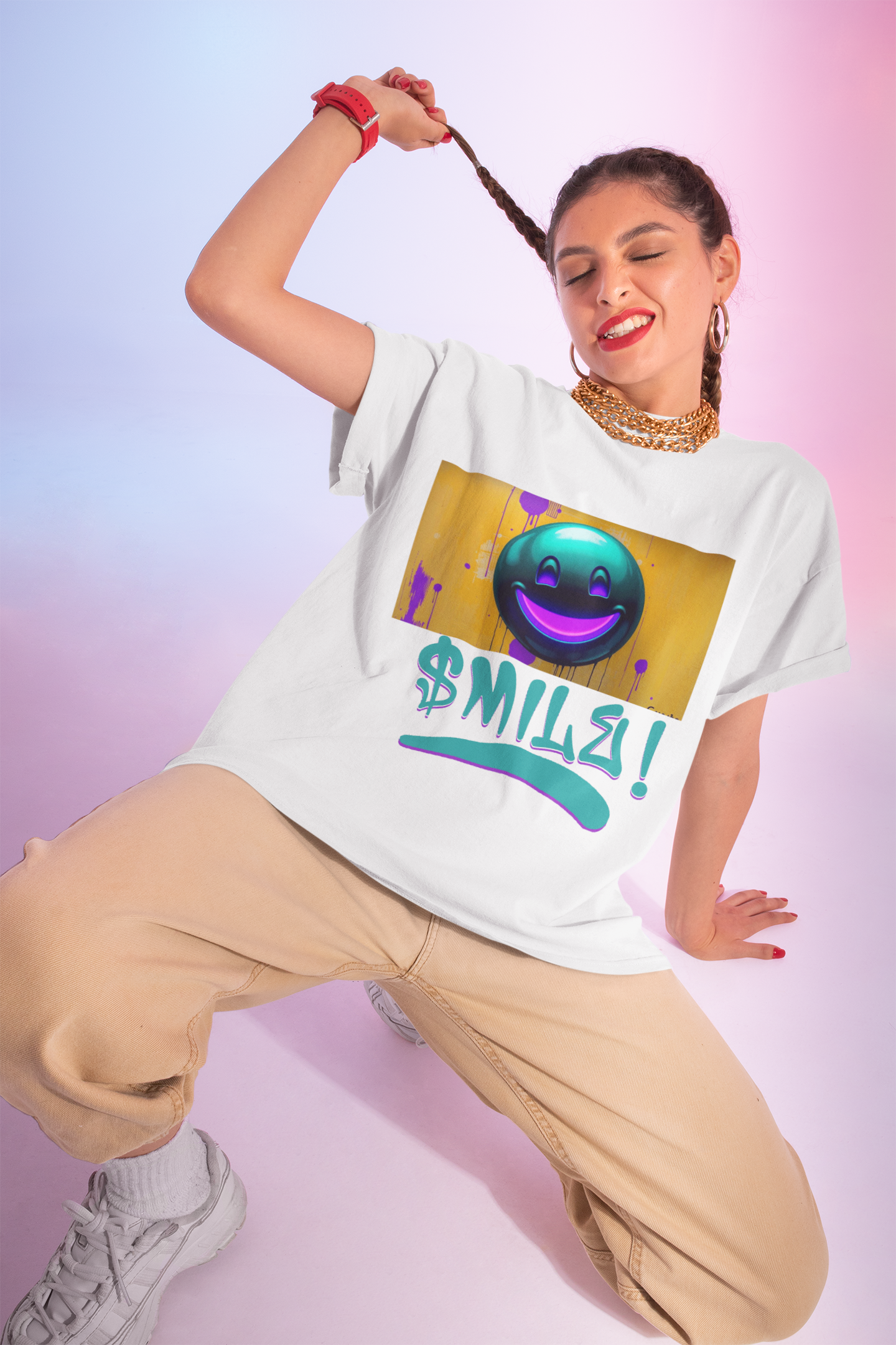 SMILE  - Women's Oversized Tee