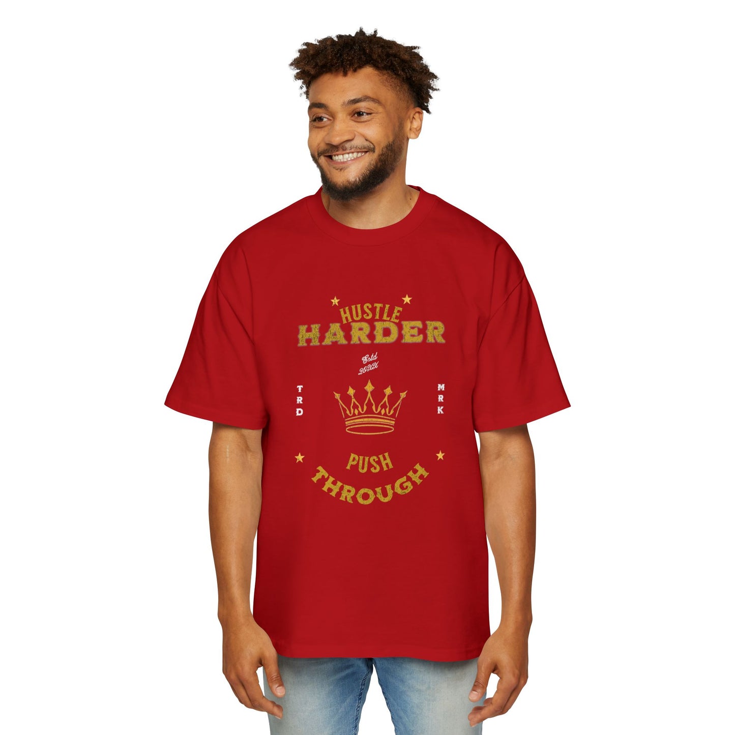 Hustle Harder - Men's Oversized Tee