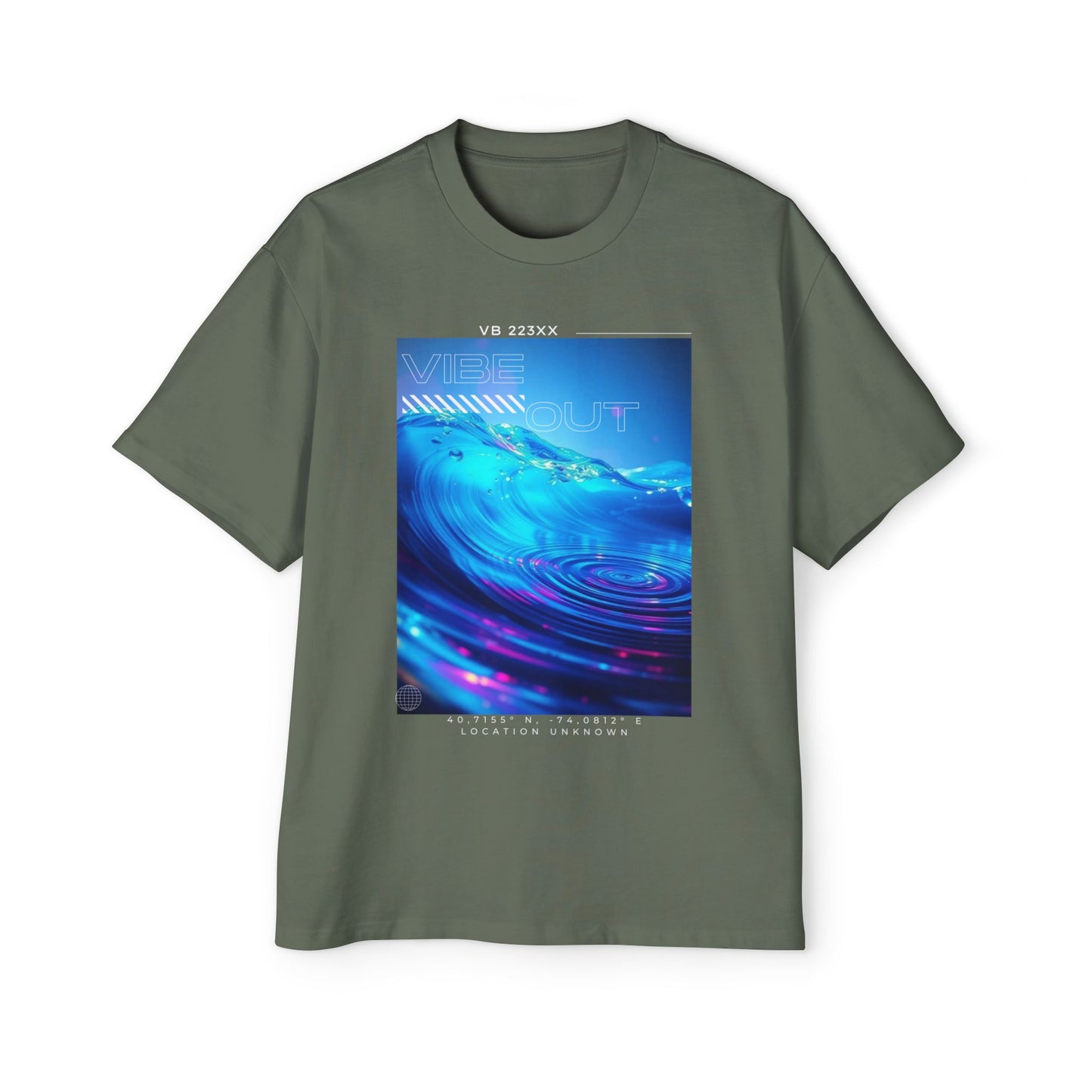 Vibe Out - Men's Graphic Oversized Tee