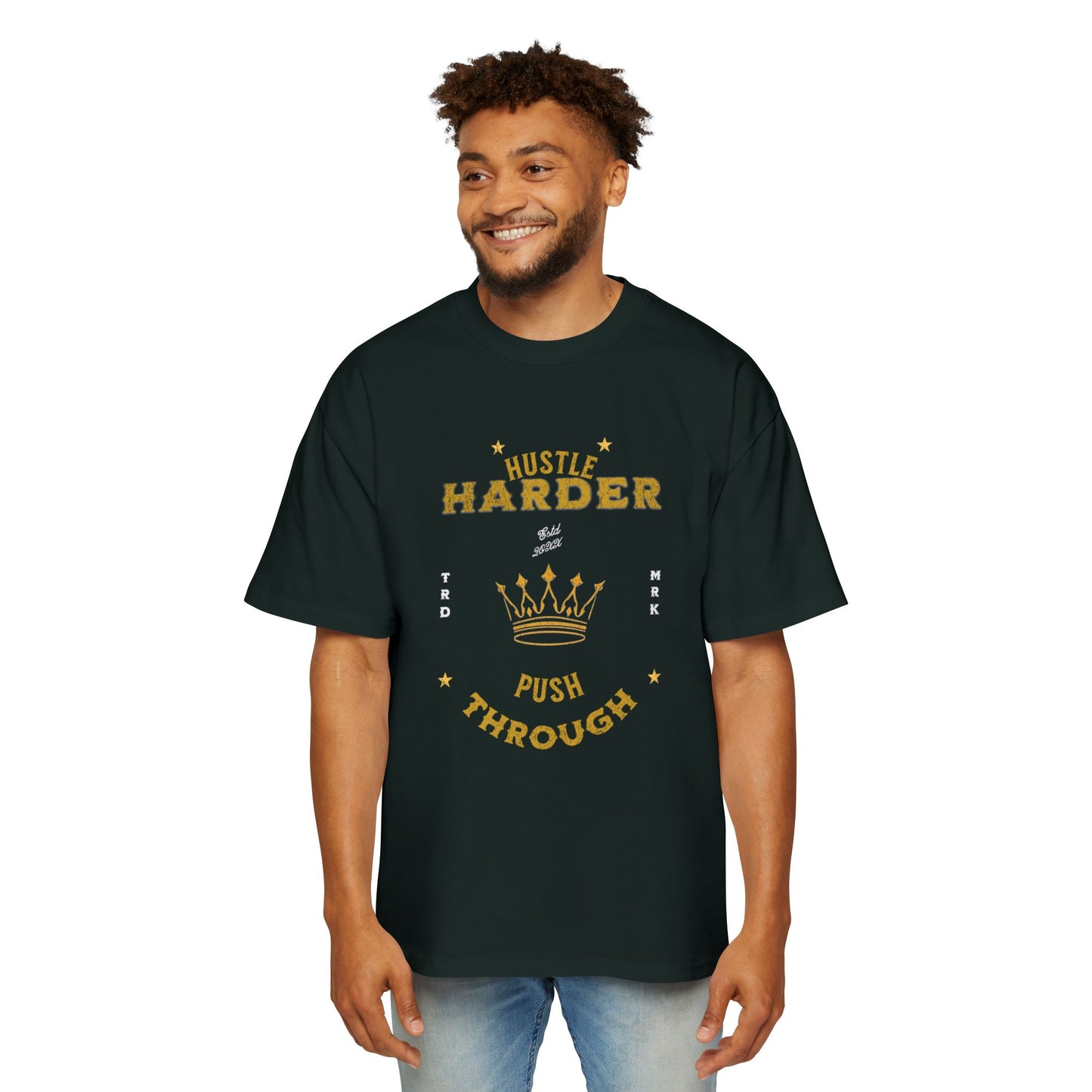 Hustle Harder - Men's Oversized Tee