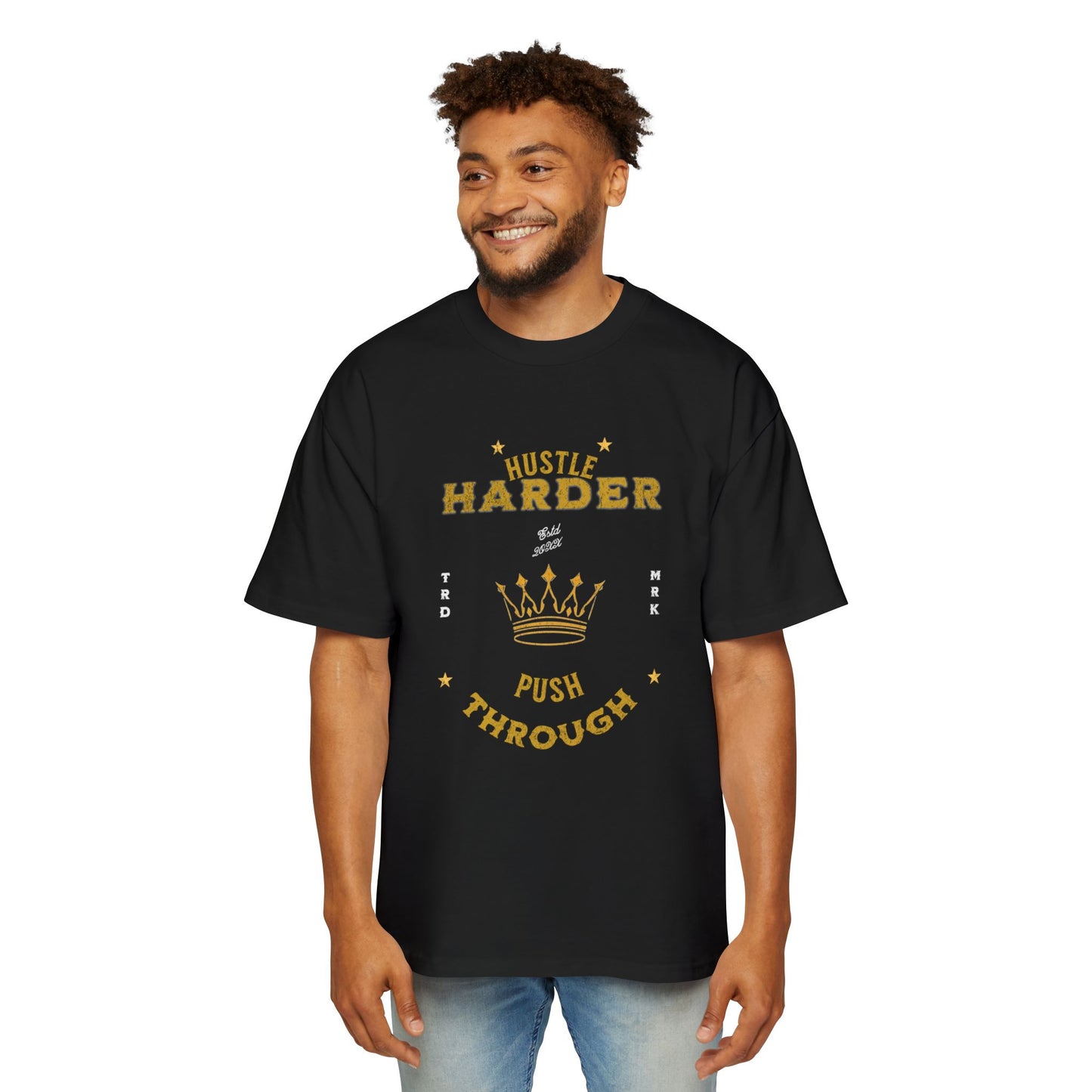 Hustle Harder - Men's Oversized Tee