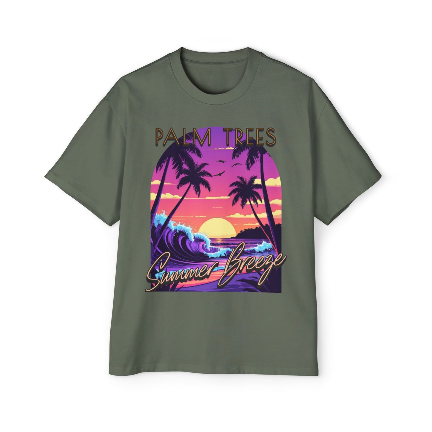Palm Trees - Men's Graphic Oversized Tee