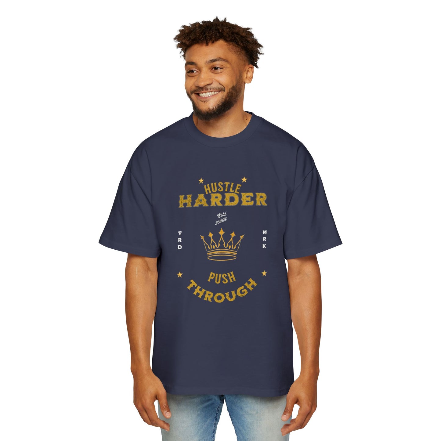 Hustle Harder - Men's Oversized Tee