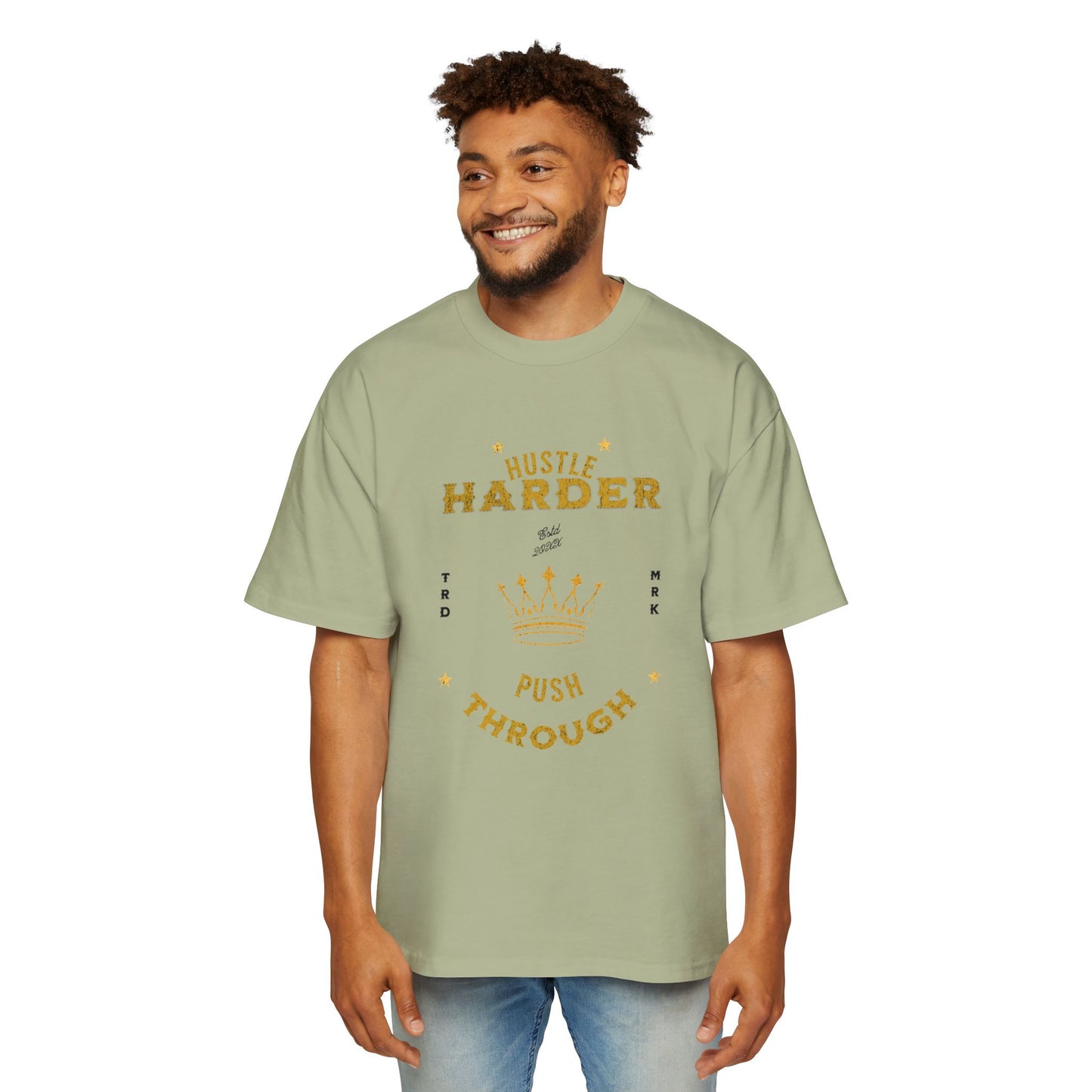 Hustle Harder - Men's Oversized Tee