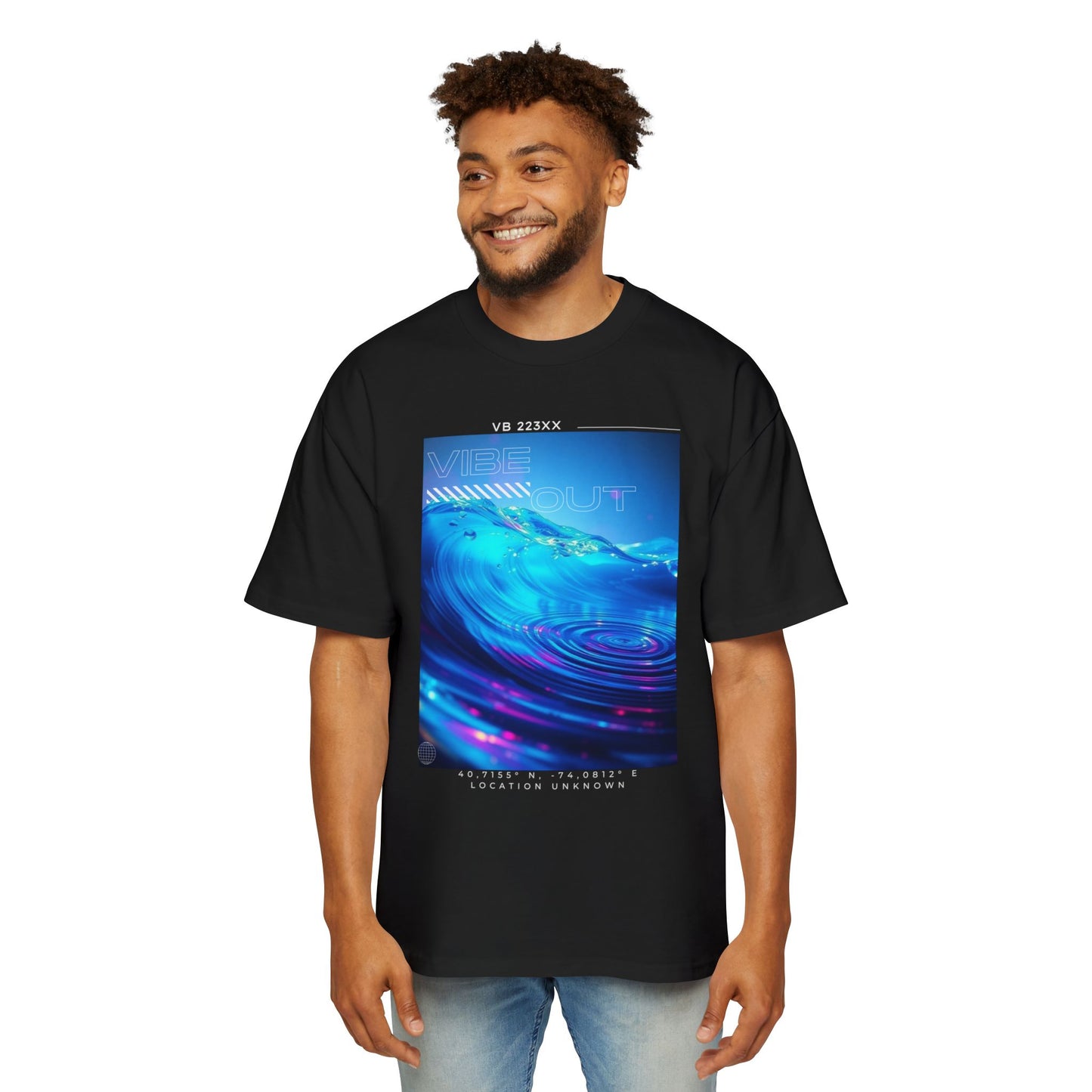 Vibe Out - Men's Graphic Oversized Tee