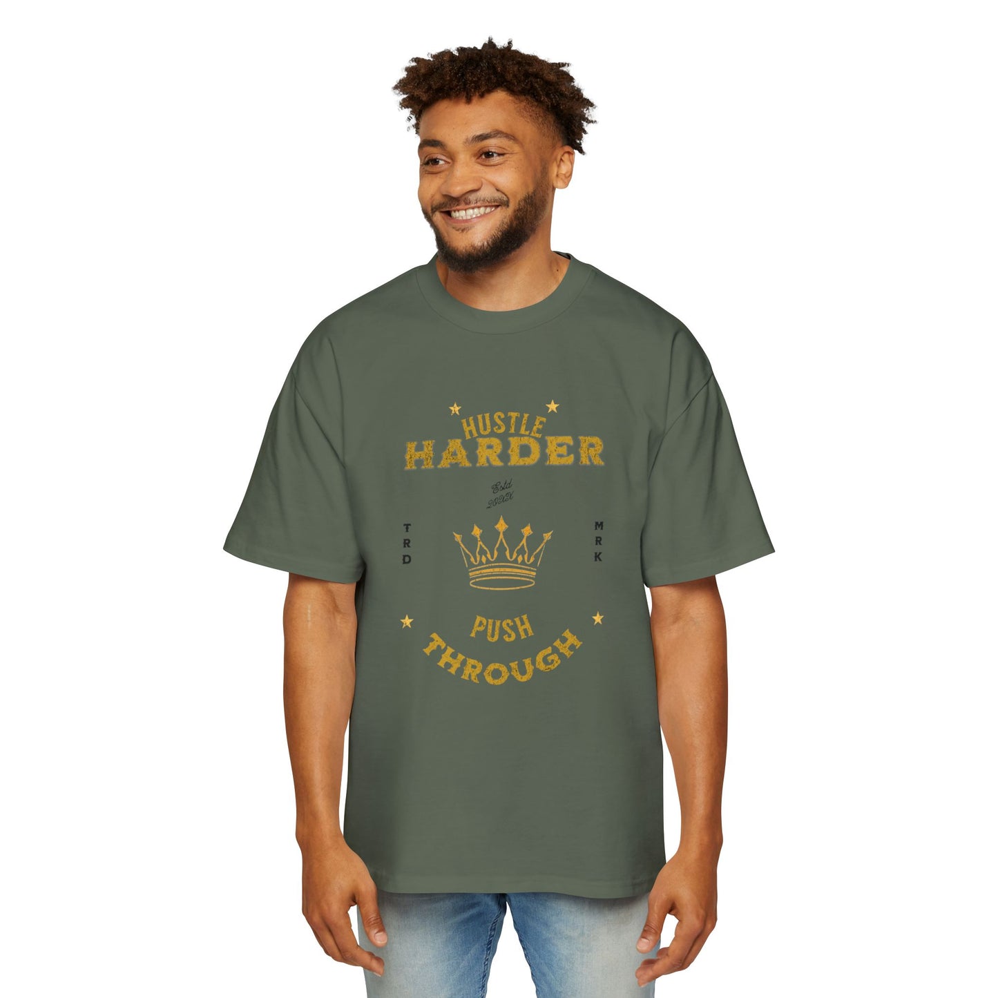 Hustle Harder - Men's Oversized Tee