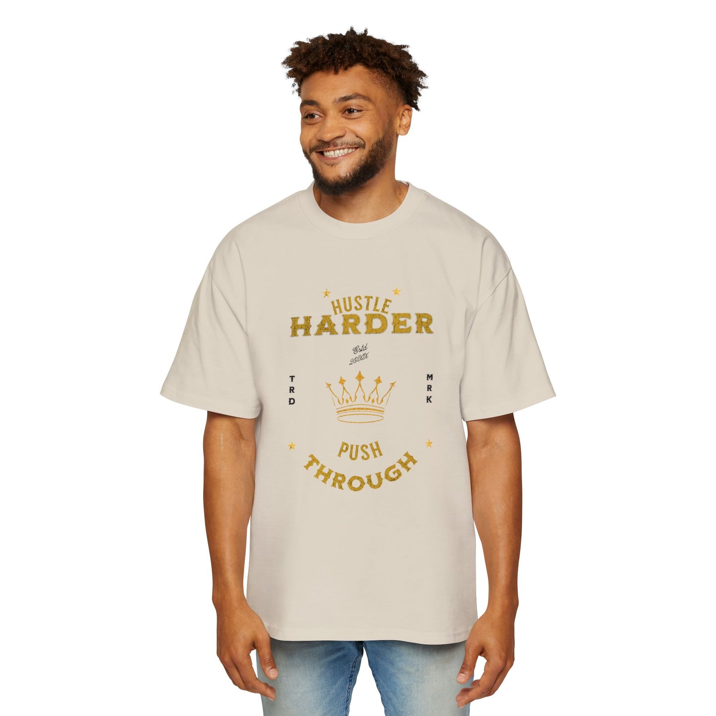 Hustle Harder - Men's Oversized Tee