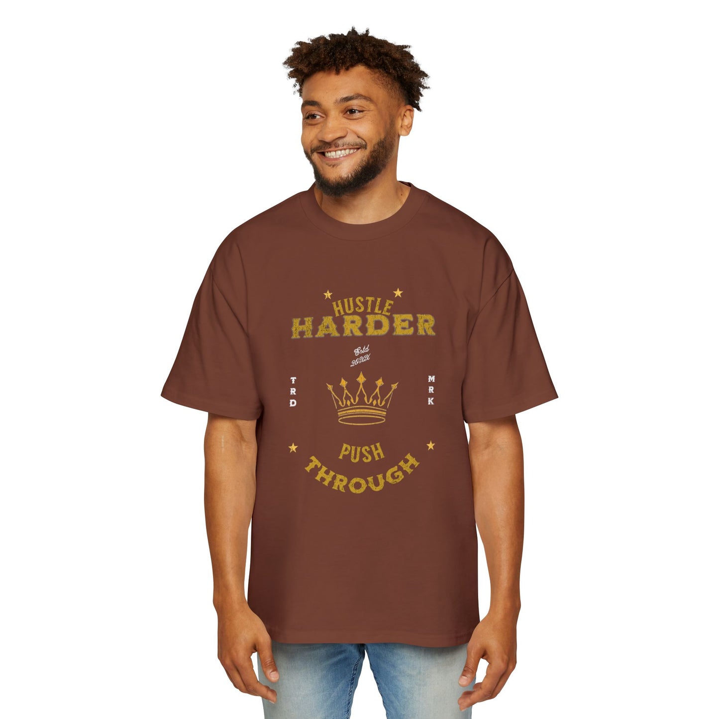 Hustle Harder - Men's Oversized Tee